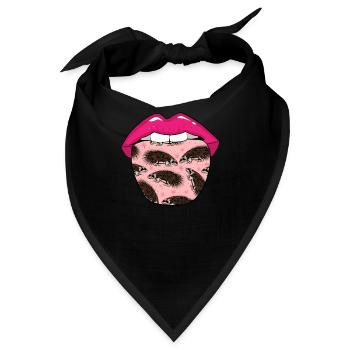 Stachelschwein Zunge - Bandana - Schwarz - Vorne
