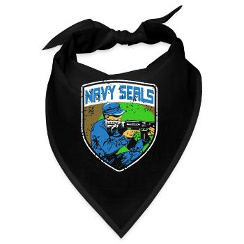 Cool Vintage NAVY Seals Navy Army Soldier Designs - Bandana - Schwarz - Vorne