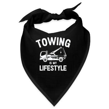 Abschleppwagenfahrer Lebensstil Abschleppen - Bandana - Schwarz - Vorne