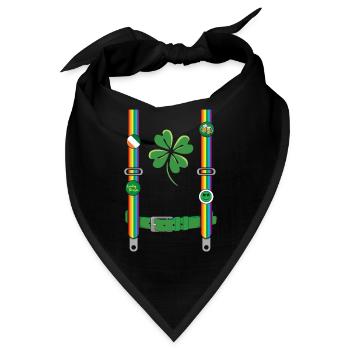 Costume Irish Paddy Shamrock Saint Patrick Day - Bandana - Schwarz - Vorne