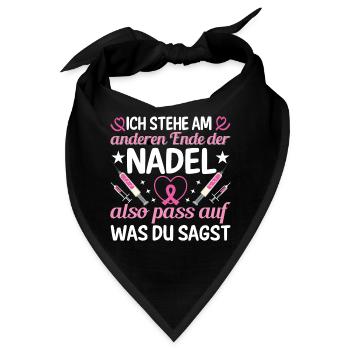 Ich Stehe Am Anderen Ende Der Nadel - Bandana - Schwarz - Vorne