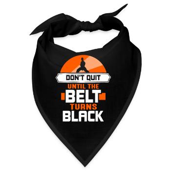Nicht Aufgeben Bis Der Gürtel Schwarz Wird Gur MMA - Bandana - Schwarz - Vorne