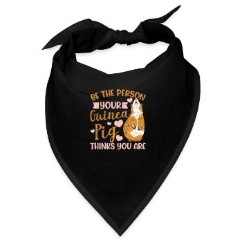 Die Person, Für Die Dich Dein Meerschweinchen - Bandana - Schwarz - Vorne