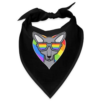 Gay Regenbogen - Katze mit Brille - Sphynx - Bandana - Schwarz - Vorne