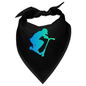 Scooter Roller Tretroller Geschenk - Bandana - Schwarz - Vorne