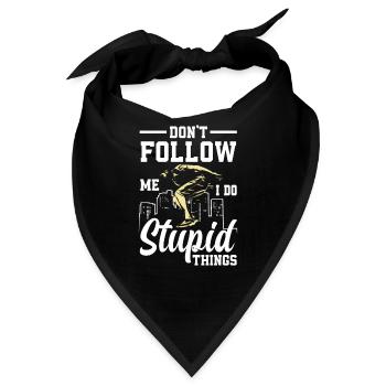 Lustiges Parkourläufer Freerunner Geschenk - Bandana - Schwarz - Vorne