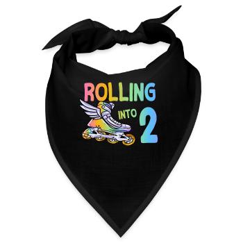 2. Geburtstag Inlineskating - Bandana - Schwarz - Vorne