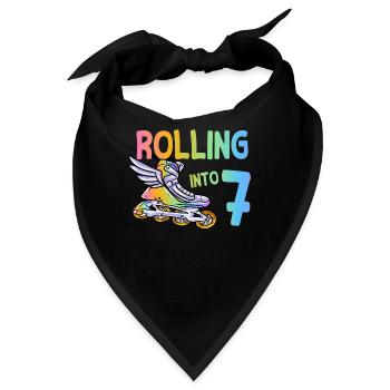 6. Geburtstag Inlineskating - Bandana - Schwarz - Vorne