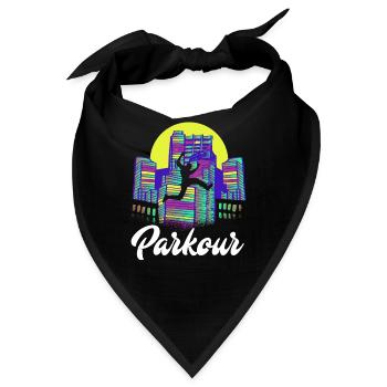 Lustiges Parkourläufer Freerunner Geschenk - Bandana - Schwarz - Vorne
