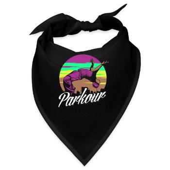 Lustiges Parkourläufer Freerunner Geschenk - Bandana - Schwarz - Vorne