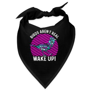 Birds Are Not Real - Bandana - Schwarz - Vorne