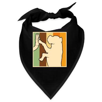 Hundefreunde Hundeliebhaber Hund - Bandana - Schwarz - Vorne