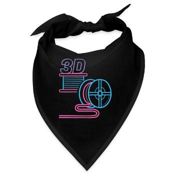 3D Filament PLA 3d Druck 3D Drucker - Bandana - Schwarz - Vorne