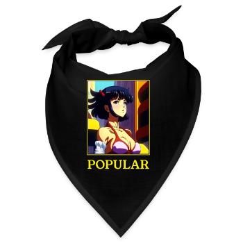 Popular Anime Girl - Das Phänomen des Anime Pop - Bandana - Schwarz - Vorne