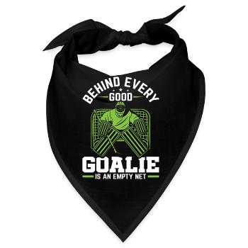 Eishockey Tormann Goalie , Eis Hockey - Bandana - Schwarz - Vorne
