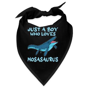 Meeresbiologe Mosasaurus Uhrzeit Dinosaurier - Bandana - Schwarz - Vorne