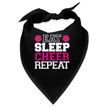 Cheerleading - Eat Sleep Cheer Repeat Cheerleader - Bandana - Schwarz - Vorne