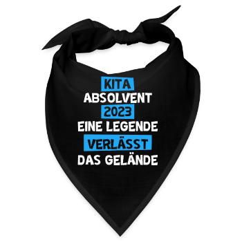 Kita Absolvent 2023 Kita Abgänger - Bandana - Schwarz - Vorne
