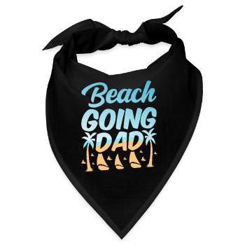 Strandbesuch Vater Strand Beach Strandurlaub - Bandana - Schwarz - Vorne