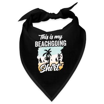 Das Ist Mein Strand Shirt Beach Strandurlaub - Bandana - Schwarz - Vorne