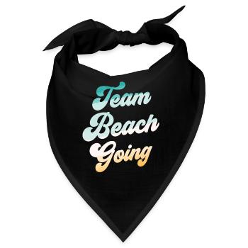 Team Beachgoing Strandurlaub Strand Strandgänger - Bandana - Schwarz - Vorne