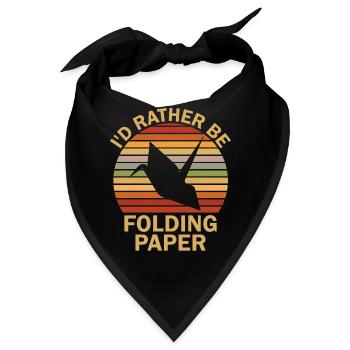 Origami Papier Flieger Papier Kunst Pilot - Bandana - Schwarz - Vorne