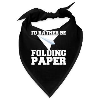 Origami Papier Flieger Papier Kunst Pilot - Bandana - Schwarz - Vorne