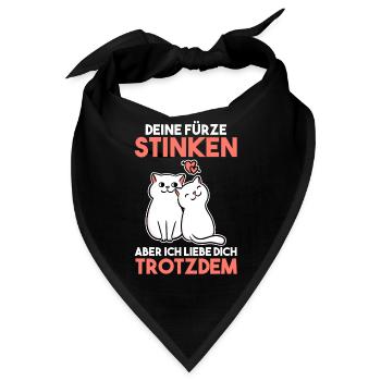 Deine Fürze stinken aber Ich liebe Dich - Bandana - Schwarz - Vorne