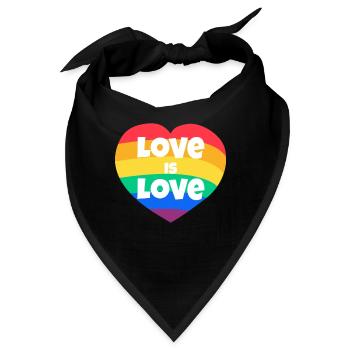 Valentinstag, Valentinstag, Valentinstag - Bandana - Schwarz - Vorne