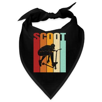 Scooter Roller Tretroller Geschenk - Bandana - Schwarz - Vorne