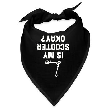 Scooter Roller Tretroller Geschenk - Bandana - Schwarz - Vorne