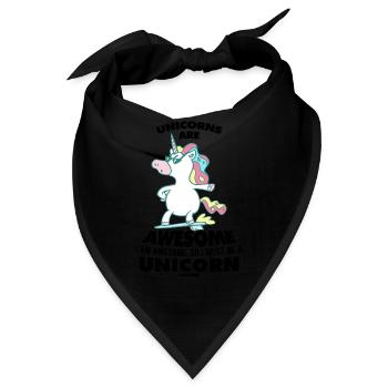 Unicorns Are Awesome I Am Awesome - Bandana - Schwarz - Vorne