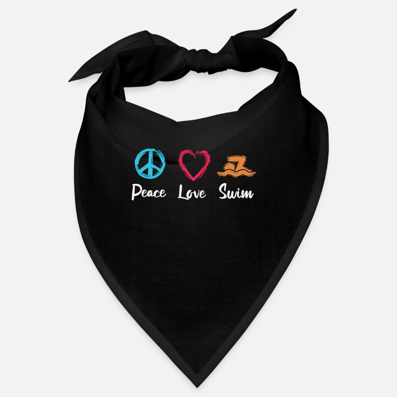 Frieden Liebe Schwimmen Bandana