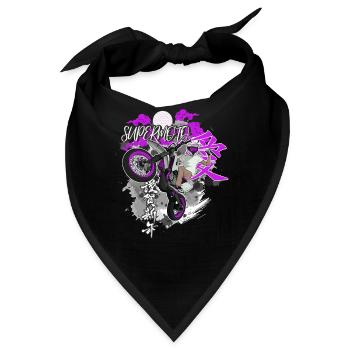 Supermoto / Supermotard / Supermoto Wheelie Biker - Bandana - Schwarz - Vorne
