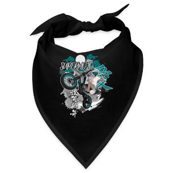 Supermoto / Supermotard / Supermoto Wheelie Biker - Bandana - Schwarz - Vorne