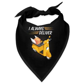 Kurier, Paketzusteller, Motorrad, lustiger Spruch - Bandana - Schwarz - Vorne