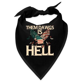 Them Dawgs Is Hell - das Design für alle Fans! - Bandana - Schwarz - Vorne