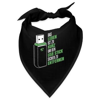 Entwickler Coder Programmierer USB - Bandana - Schwarz - Vorne