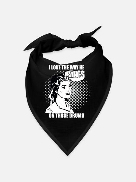 J’adore la façon dont il bat sur ces tambours - Bandana - noir - Devant