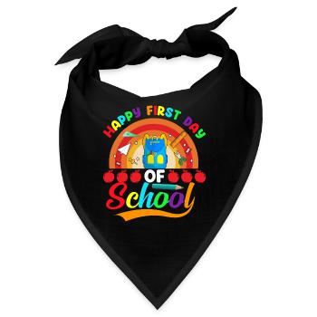 School Tshirt First Day of School - Bandana - Schwarz - Vorne
