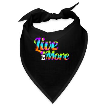 Colorful Logo Live More 2023 New Year - Bandana - Schwarz - Vorne