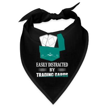 Easily Distracted By Trading Cards Card Collector - Bandana - Schwarz - Vorne