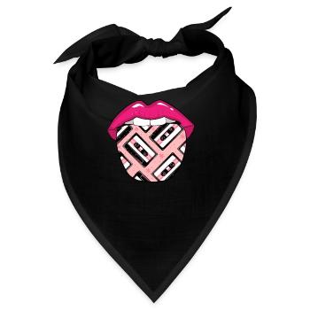 Kassette Audiokassette Zunge - Bandana - Schwarz - Vorne