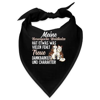 Norwegische Waldkatze - Bandana - Schwarz - Vorne