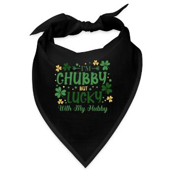 Ich Bin Mollig, Aber Glücklich Mit Meinem Gatten - Bandana - Schwarz - Vorne