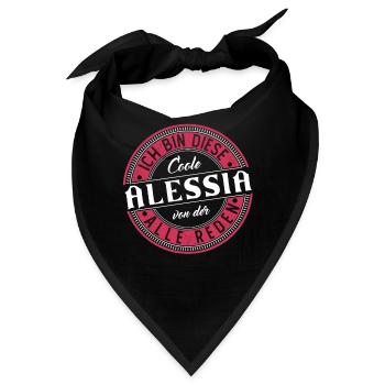 Alessia Geschenkidee Geschenk Geburtstag - Bandana - Schwarz - Vorne