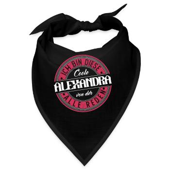 Alexandra Geschenkidee Geschenk Geburtstag - Bandana - Schwarz - Vorne