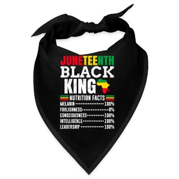 Juneteenth Black History Black King Afrika - Bandana - Schwarz - Vorne