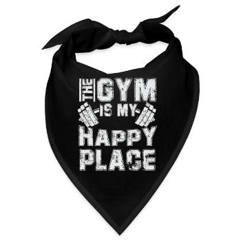 Bodybuilder Kraftsport Fitness Motiv - Bandana - Schwarz - Vorne