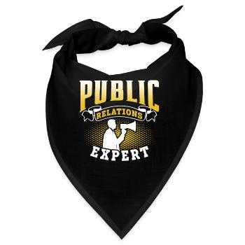 Public Relations Experte Job Beruf PR - Bandana - Schwarz - Vorne